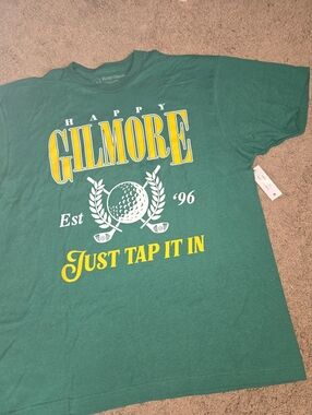 Happy Gilmore 'Just Tap It In' Green Graphic Tee Mens XL New
